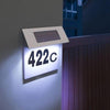 Load image into Gallery viewer, Numar de casa cu iluminare LED si alimentare solara, panou solar inox